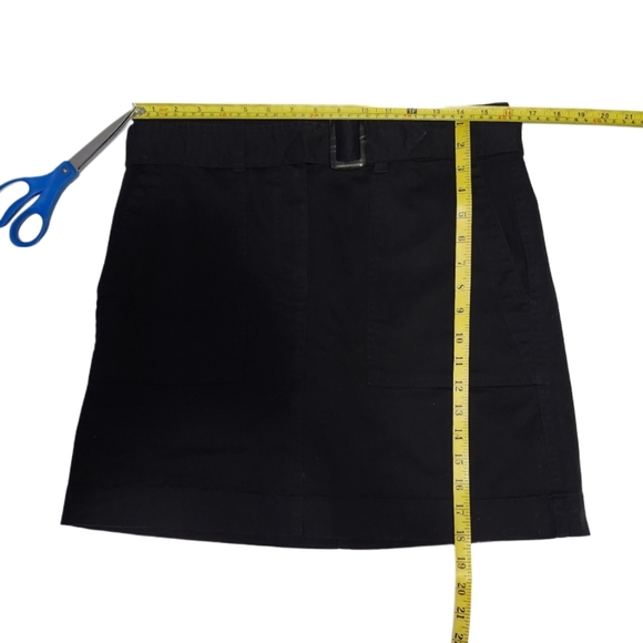 Loft  Belted  Mini  Pencil Skirt with Pockets  Women's Size 8  Black Casual - Picture 6 of 11